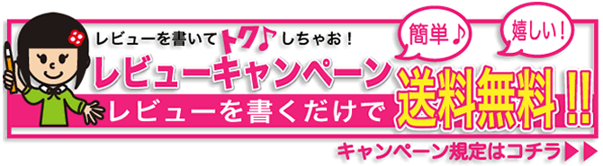 レビューを書くだけで送料無料!レビューキャンペーン!
